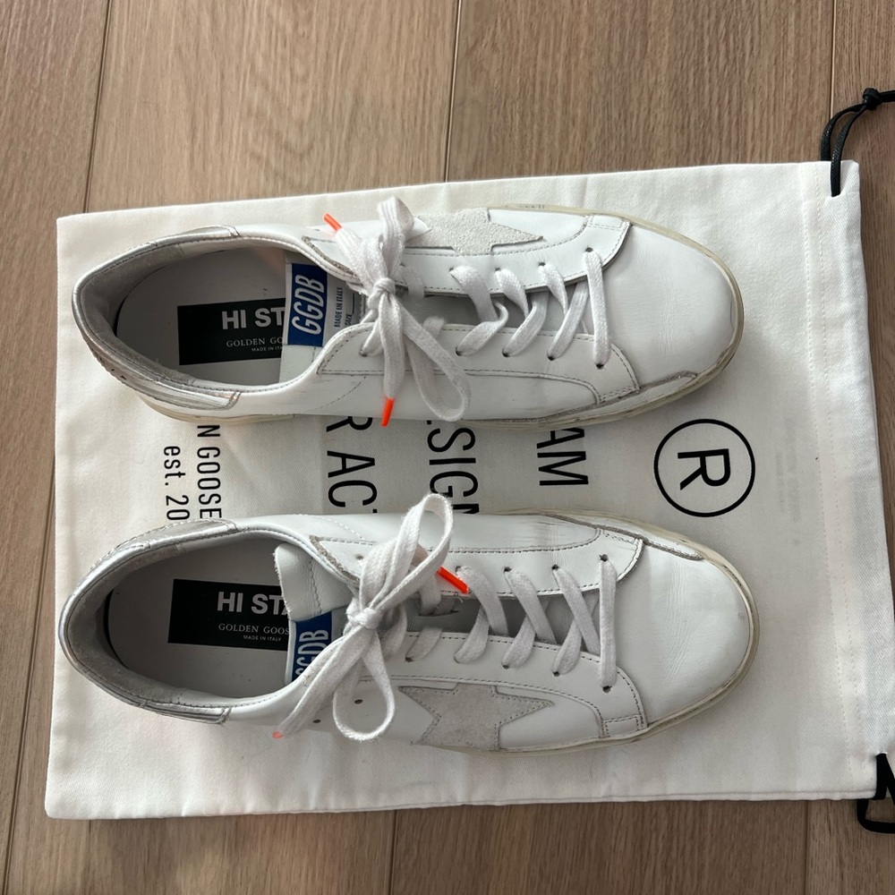 Golden Goose White and Cream Sneakers - Picture 3 of 8